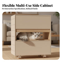 Wheeled Utility Shelf Space-Saving Convertible Rolling Cabinet for Narrow Areas