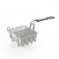 Taco Fryer Basket with Detachable Handle Grid Design Kitchen Tool Rigid