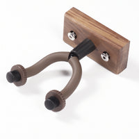 Drillno-Drill Wooden Guitar Wall Hanger Shielding Guitar Wall Mount with Wooden Base Secure Sturdy for Musicians, Home Storage