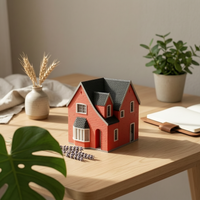1:64 Scale House Model Detailed Building for Diorama, Collectors