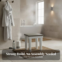 Slatted Plastic Footstool Non-Slip Shower Seat Sturdy and Long-Lasting for Spa