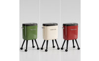 Slim Trash Bin with Wheels Glossy Wheeled Trash Can Ergonomic Waste Container Heavy-Duty for Kitchen, Home