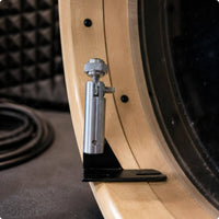 Slotted Base Kick Drum Mic Mount Side Tightening Screw Drum Audio Capture Device Mount Metal Mic Mounting Bracket Knurled