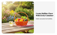 Handled Woven Basket multipurpose Handled Gathering Basket multipurpose