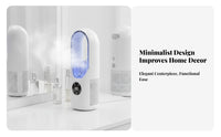 Compact Design Bladeless Misting Fan Lightweight USB Desktop Fan Quiet Operation for Students, Office Workers, Dorm Room, Bedroom