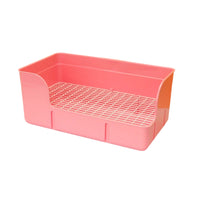Rabbit Toilet Tray Low-Entry Rabbit Litter Tray Rectangular for Indoor Corners