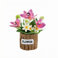 Artificial Lily Arrangement Lifelike Faux Flower Arrangement Easy to Clean