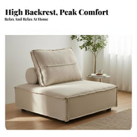 Reconfigurable Block Sofa Launderable Detachable Upholstery Reconfigurable Sofa Set Wabi-Sabi Aesthetic Comfy Upholstery