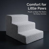 Pet Small Dogs, Dog Steps with Washable Cover, Dog Ramp Gentle Slope, Pet Stairs #variant:Grey