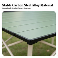 Foldable Design Folding Camping Table Carry Bag Included Portable Roll-up Table Sturdy & Stable Camp Equipment Tool-Tool-Less Assembly for Campers, Picnickers, Families, Street Market, Beach, Backyard, Fishing