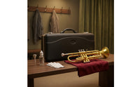 Standard Bb Trumpet Gold-Plated Trumpet with Hard Case and Mouthpiece Golden Polished for Beginners