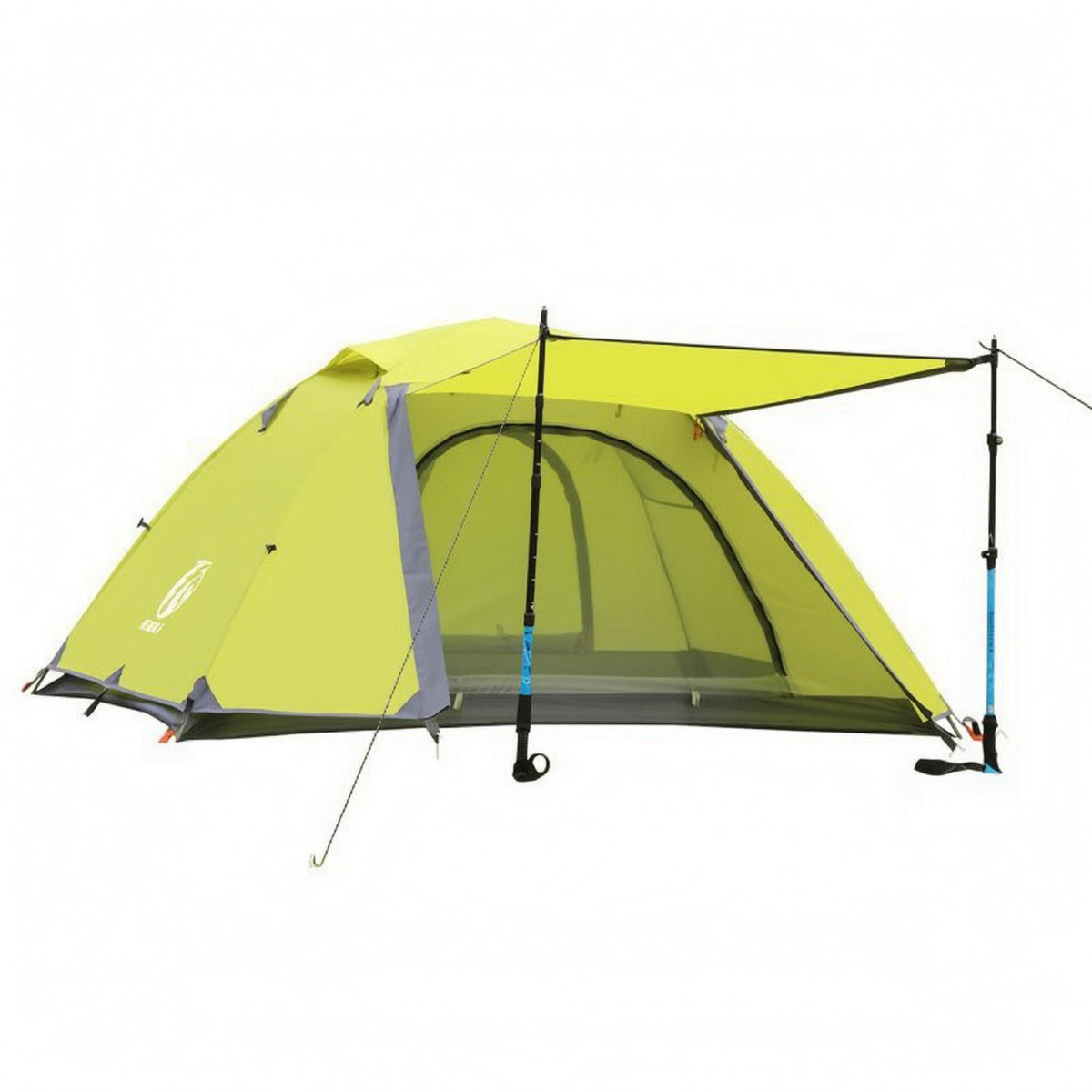 Double Layer Backpacking Tent Aluminum Poles Outdoor Shelter Lightweight