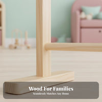 children's Clothing Rail with Shelf Sturdy and sturdy House-Shaped Clothes Rail