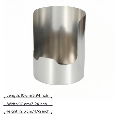 Cylindrical Kitchen Container Brushed Metal Countertop Storage Holder