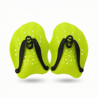 Contoured Swim Hand Paddles Curved Swimming Hand Paddles Gear Perforated Ergonomic for Swimmers, Front Crawl Practice