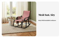 Rocking Lounger Ergonomic Design Rocking Chair Modern Aesthetic Includes Headrest Pillow for Adults, Seniors, Balcony