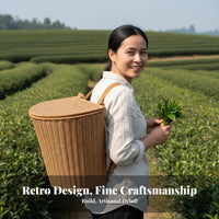 Fruit Picking Rear Basket Versatile Woven Backpack Basket PP Wicker Backpack Lightweight Wearable Container Great Gift