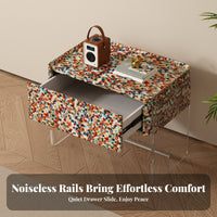 levitating Nightstand Italian Inspired Bedside Cabinet Rainbow Effect Front