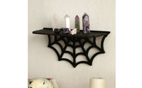Arachnid Web Wall-Mounted Shelf Dark-Themed Gothic Wall-Mounted Shelf Space-Saving for Collectors