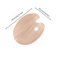 Natural Wood Grain Unfinished Wooden Palette Right and Left Hand Use Wooden Paint Palette Lightweight Art Supply Easy to Clean