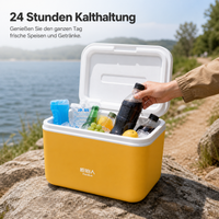 Portable Insulated Cooler Box with Ice Packs for Outdoor Camping Fishing Car Travel