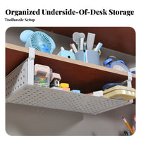 Under-Shelf Wire container Easy Installation slide-extendable under-table Drawer for Closet