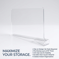 8 Pcs Acrylic Shelf Dividers, Separator for Wardrobe, Transparent Shelf Dividers for Closet, Bedroom - Image 3