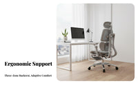 High-Rear Rolling Chair Adjustable Support Ergonomic High-Rear Mesh Recliner 360-Degree Rotate Reclining Function
