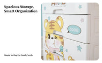 Multi-Tier Storage Tower Pull-extendable Drawers Multi-Tier Rolling Cart Large Capacity