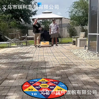 亚马逊跨境新款圆形转盘标靶粘粘球投掷靶户外亲子运动玩具游戏布