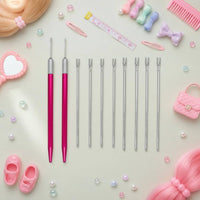 Doll Hair Rehairing Kit DIY Hair Replacement Tip Set Stainless Steel Craft Tool