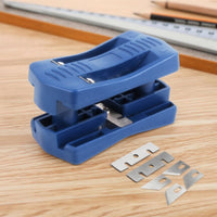 Double-Sided Edge Trimmer with Spare Blades Compact Manual Edge Trimmer Adjustable Trimming Tool Portable for Woodworkers, Carpenters, DIYers, Woodworking, Workshop, Home Improvement
