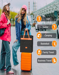 旅行用鞋袋便携鞋类收纳器带多个口袋3合1悬挂式行李鞋类储物袋