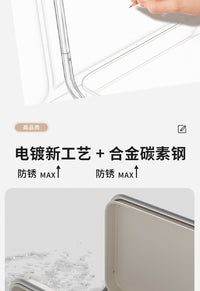 川岛屋调料品置物架厨房家用多功能台面不锈钢调味料盐罐收纳架子