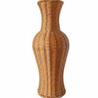 Imitation Rattan Vase Minimalist Design Floor Vase Look Home Decoration for Office