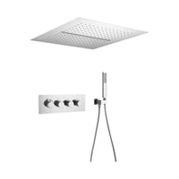 Brass rainfall shower, temp control