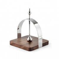 Tissue Rack with Wood Base Decorative Tabletop Tissue Holder Minimalist for Desk