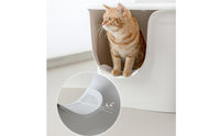 Semi-Enclosed Litter Box Spacious Pet Supply Open for Home
