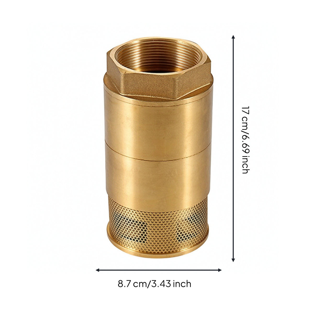Foot Valve with Strainer Screen Non-Return Foot Valve with Strainer Unidirectional for Plumbers, Contractors