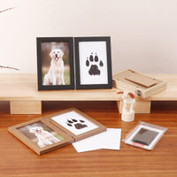 Wooden Photo Frame for Pet and Baby Hand and Foot Prints DIY Gift