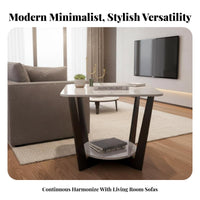 Curved Based Side Table Light Luxury stylish Household Furniture Space-Saving adaptable for Living Room