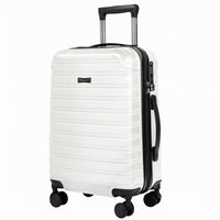20-Inch Hard-Sided Suitcase Lateral Lock Compartment Area Hard-Sided Rolling Suitcase Rounded Corners Luggage