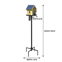 Outdoor Bird Feeder Metal Dwelling, Avian Feeder for Native Species, Simple Style Geometric Shape Garden Decor Patio Ornament