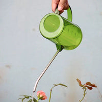 Stainless Steel Long Spout Watering Can with Transparent Body, 1L