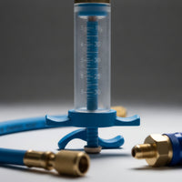 1/4 Inch SAE Oil and Dye Injector Hand-Operated A/C Injector Transparent Compact for Mechanics, DIYers, Garage, Workshop