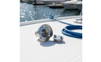 Mirror Polished Stainless Steel Deck Fill Cap Waterproof Boat Water Fill Port Easy to Install Boat Deck Cap with Retaining Chain for RV Owners