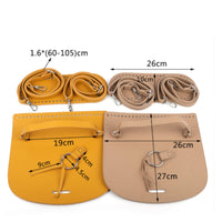 Pre-Punched DIY Bag Making Kit Leather-Like Bag Accessory Kit Stitched Silver-Tone for Crafters, Hobbyists, Leathercraft, Crochet, Knitting