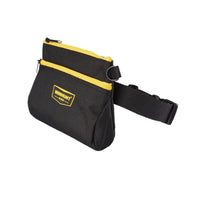 Tool Waist Bag Yellow Trim Zippered Waist Bag Multiple Pockets