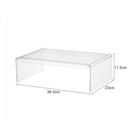 Transparent Desk Riser Multi Use Clear Acrylic Monitor Stand Space Saving
