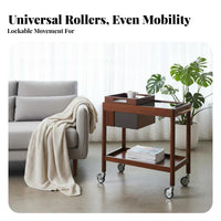 2-Tier Utility trolley For Small areas 2-Tier Rolling Organizer Easy Assembly